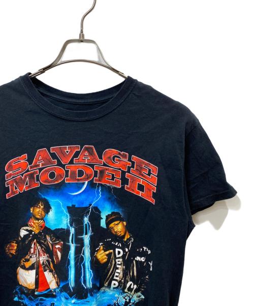 SAVAGE MODE（サヴェージモード）SAVAGE MODE (サヴェージモード) プリントTシャツ ブラック サイズ:Mの古着・服飾アイテム