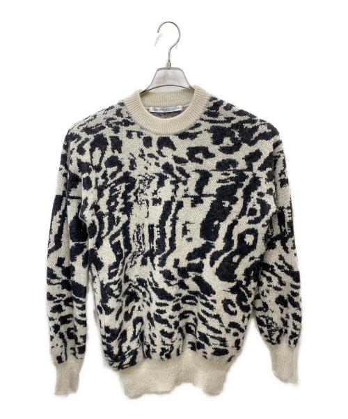 JOHN LAWRENCE SULLIVAN（ジョン ローレンス サリバン）JOHN LAWRENCE SULLIVAN (ジョン ローレンス サリバン) Leopard jacquard knit sweater ブラック サイズ:Sの古着・服飾アイテム