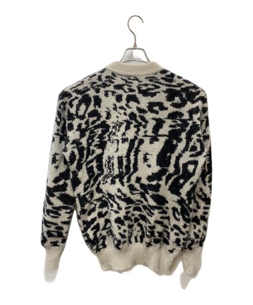 JOHN LAWRENCE SULLIVAN（ジョン ローレンス サリバン）JOHN LAWRENCE SULLIVAN (ジョン ローレンス サリバン) Leopard jacquard knit sweater ブラック サイズ:Sの古着・服飾アイテム