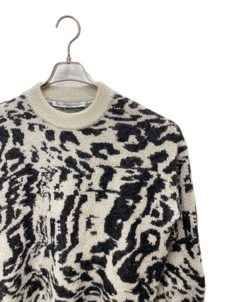 JOHN LAWRENCE SULLIVAN（ジョン ローレンス サリバン）JOHN LAWRENCE SULLIVAN (ジョン ローレンス サリバン) Leopard jacquard knit sweater ブラック サイズ:Sの古着・服飾アイテム