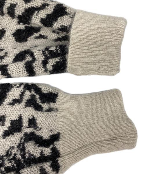 JOHN LAWRENCE SULLIVAN（ジョン ローレンス サリバン）JOHN LAWRENCE SULLIVAN (ジョン ローレンス サリバン) Leopard jacquard knit sweater ブラック サイズ:Sの古着・服飾アイテム