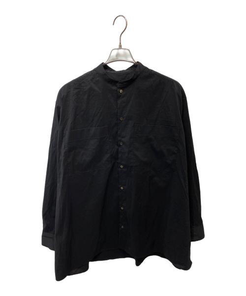 TARO HORIUCHI（タロウホリウチ）TARO HORIUCHI (タロウホリウチ) Band Collar Big Shirt ブラック サイズ:2の古着・服飾アイテム