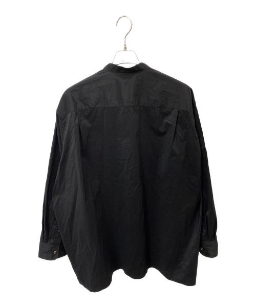 TARO HORIUCHI（タロウホリウチ）TARO HORIUCHI (タロウホリウチ) Band Collar Big Shirt ブラック サイズ:2の古着・服飾アイテム