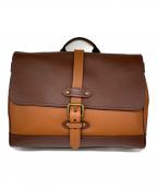 COACHコーチ）の古着「カラーブロックメッセンジャーバッグ」｜ブラウン