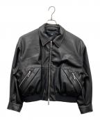 HAREハレ）の古着「レザーコンパクトブルゾン」｜ブラック