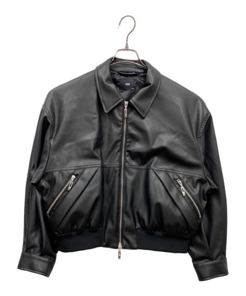 HARE（ハレ）HARE (ハレ) レザーコンパクトブルゾン ブラック サイズ:Sの古着・服飾アイテム