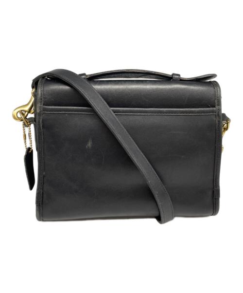 COACH（コーチ）COACH (コーチ) レザーショルダーバッグ ブラックの古着・服飾アイテム