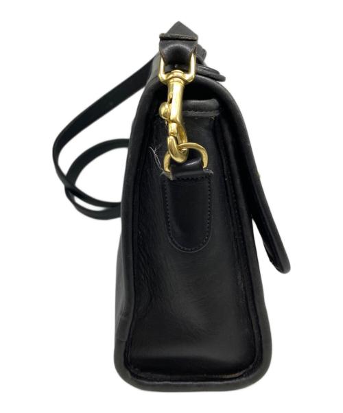 COACH（コーチ）COACH (コーチ) レザーショルダーバッグ ブラックの古着・服飾アイテム