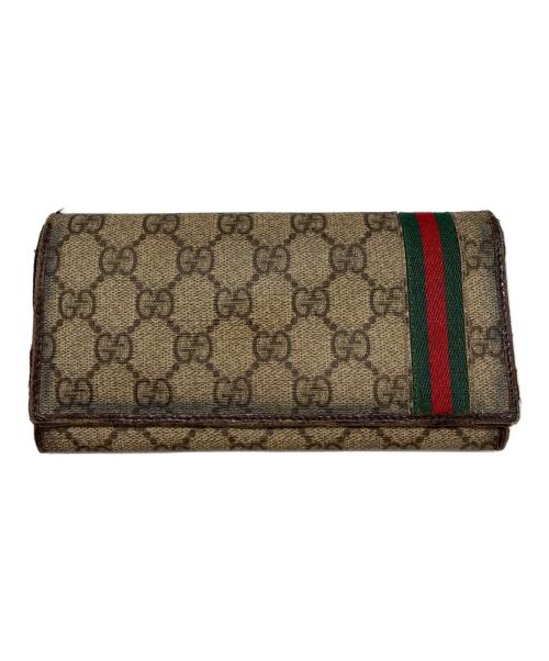 GUCCI（グッチ）GUCCI (グッチ) 長財布 ブラウンの古着・服飾アイテム