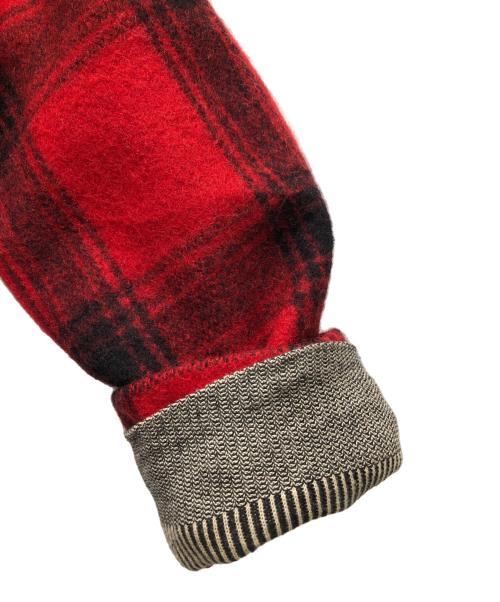 PENNEYS（ペニーズ）PENNEYS (ペニーズ) チェック柄ハンティングジャケット レッド×ブラック サイズ:不明の古着・服飾アイテム