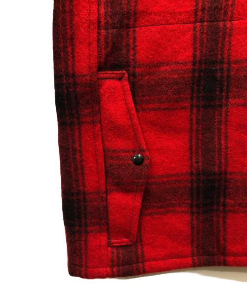 PENNEYS（ペニーズ）PENNEYS (ペニーズ) チェック柄ハンティングジャケット レッド×ブラック サイズ:不明の古着・服飾アイテム