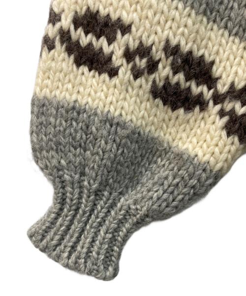 CHIEFTAIN（チーフテン）CHIEFTAIN (チーフテン) 鹿柄カウチンニットカーディガン ベージュ サイズ:Lの古着・服飾アイテム