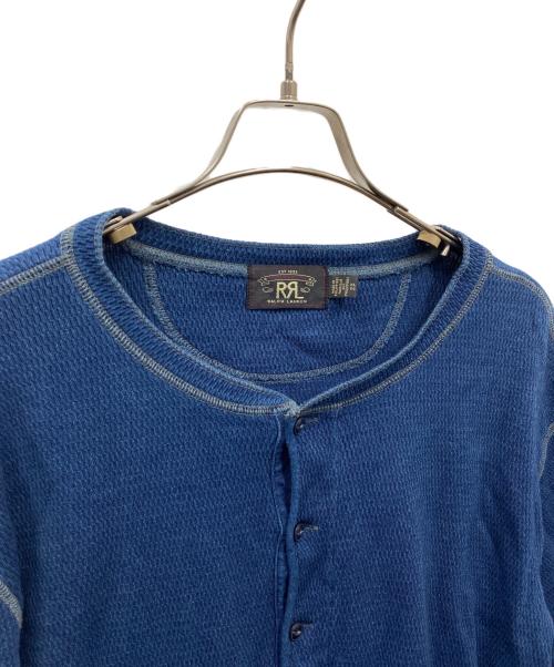 RRL（ダブルアールエル）RRL (ダブルアールエル) 半袖ヘンリーネックカットソー ネイビー サイズ:XLの古着・服飾アイテム