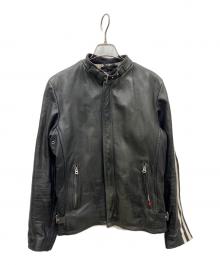 Schott（ショット）の古着「クラシックレーサーシングルライダースジャケット」｜ブラック