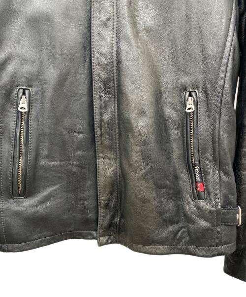 Schott（ショット）Schott (ショット) クラシックレーサーシングルライダースジャケット ブラック サイズ:Sの古着・服飾アイテム