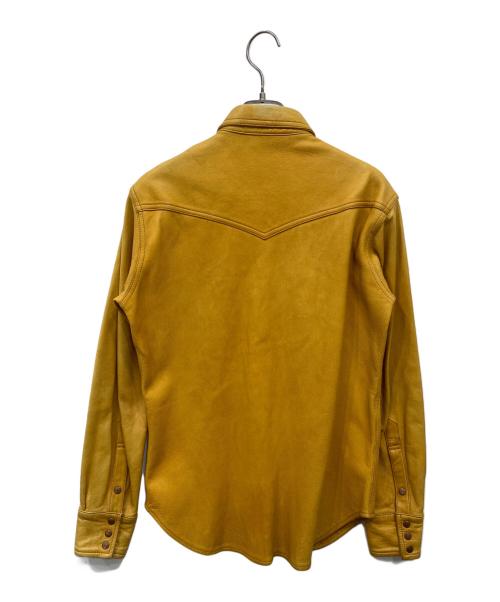 Joe McCOY（ジョーマッコイ）Joe McCOY (ジョーマッコイ) レザーシャツ イエロー サイズ:15の古着・服飾アイテム