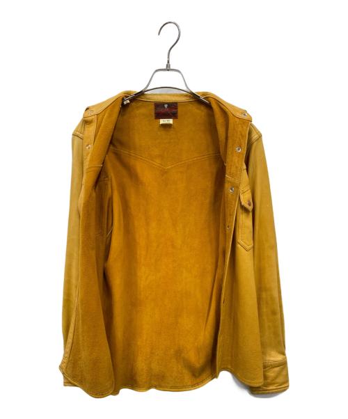 Joe McCOY（ジョーマッコイ）Joe McCOY (ジョーマッコイ) レザーシャツ イエロー サイズ:15の古着・服飾アイテム