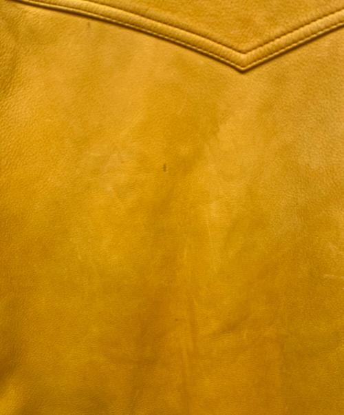 Joe McCOY（ジョーマッコイ）Joe McCOY (ジョーマッコイ) レザーシャツ イエロー サイズ:15の古着・服飾アイテム