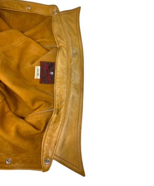 Joe McCOY（ジョーマッコイ）Joe McCOY (ジョーマッコイ) レザーシャツ イエロー サイズ:15の古着・服飾アイテム