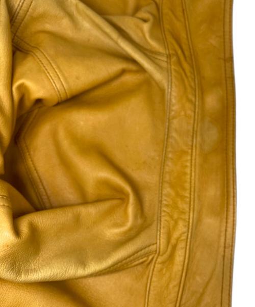 Joe McCOY（ジョーマッコイ）Joe McCOY (ジョーマッコイ) レザーシャツ イエロー サイズ:15の古着・服飾アイテム