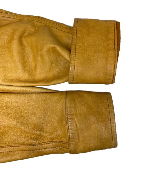 Joe McCOY（ジョーマッコイ）Joe McCOY (ジョーマッコイ) レザーシャツ イエロー サイズ:15の古着・服飾アイテム