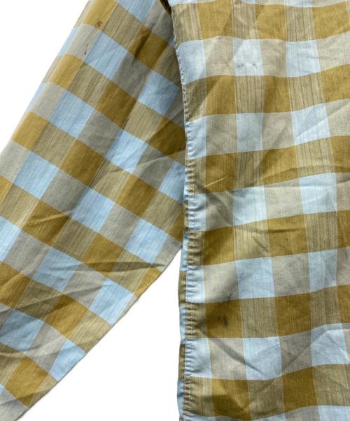 Manhattan DOCOMA（マンハッタン）Manhattan DOCOMA (マンハッタン) チェックシャツ ブルー×ベージュ サイズ:Mの古着・服飾アイテム