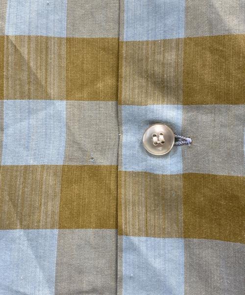 Manhattan DOCOMA（マンハッタン）Manhattan DOCOMA (マンハッタン) チェックシャツ ブルー×ベージュ サイズ:Mの古着・服飾アイテム