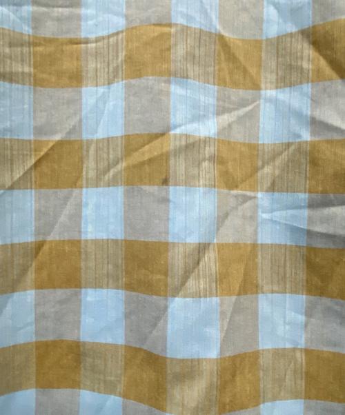 Manhattan DOCOMA（マンハッタン）Manhattan DOCOMA (マンハッタン) チェックシャツ ブルー×ベージュ サイズ:Mの古着・服飾アイテム