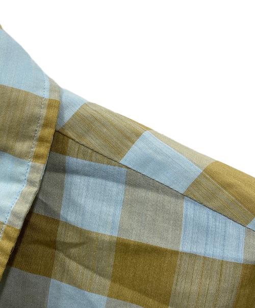 Manhattan DOCOMA（マンハッタン）Manhattan DOCOMA (マンハッタン) チェックシャツ ブルー×ベージュ サイズ:Mの古着・服飾アイテム