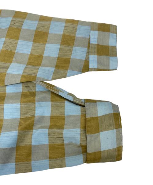 Manhattan DOCOMA（マンハッタン）Manhattan DOCOMA (マンハッタン) チェックシャツ ブルー×ベージュ サイズ:Mの古着・服飾アイテム