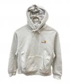 Carhartt WIPカーハート ワークインプログレス）の古着「HOODED AMERICAN SCRIPT SWEATSHIRT」｜グレー