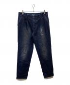 DOLCE & GABBANAドルチェ＆ガッバーナ）の古着「総柄タックデニムパンツ」｜ネイビー