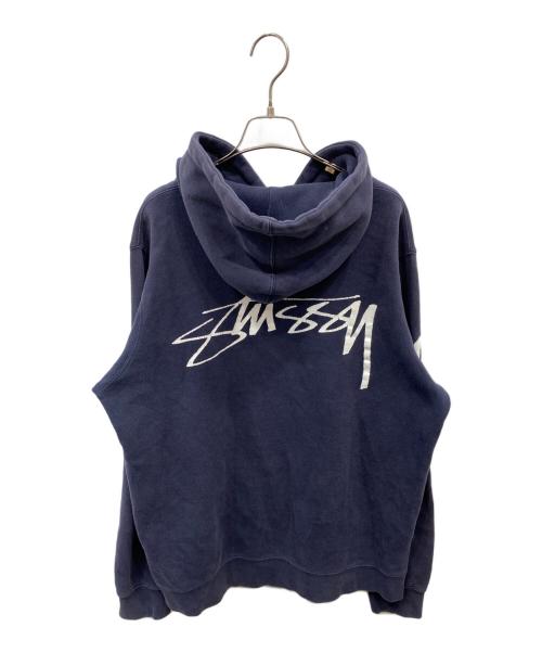 stussy（ステューシー）stussy (ステューシー) SSリンク プリントプルオーバーパーカー ネイビー サイズ:Mの古着・服飾アイテム