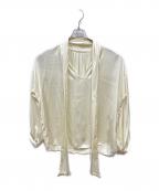 Whim Gazetteウィムガゼット）の古着「サテンボウタイブラウス」｜アイボリー