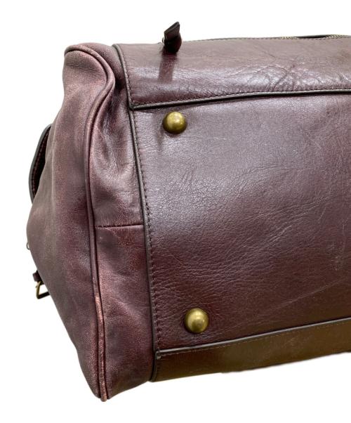 DOLCE & GABBANA（ドルチェ＆ガッバーナ）DOLCE & GABBANA (ドルチェ＆ガッバーナ) 多重ジップ2WAYバッグ バーガンディーの古着・服飾アイテム