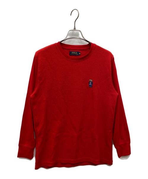 POLO RALPH LAUREN（ポロ・ラルフローレン）POLO RALPH LAUREN (ポロ・ラルフローレン) ポロベアサーマルカットソー レッド サイズ:Mの古着・服飾アイテム