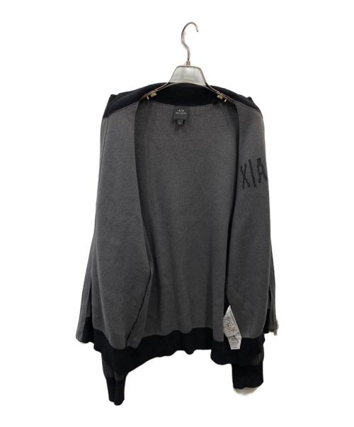 ARMANI EXCHANGE（アルマーニ エクスチェンジ）ARMANI EXCHANGE (アルマーニ エクスチェンジ) ジップアップニット ブラック サイズ:Mの古着・服飾アイテム