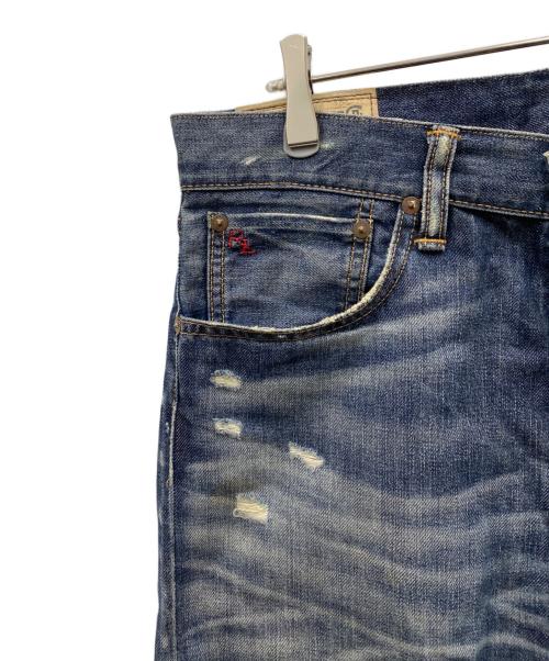 POLO RALPH LAUREN（ポロ・ラルフローレン）POLO RALPH LAUREN (ポロ・ラルフローレン) ダメージデニムパンツ ブルー サイズ:ｗ32の古着・服飾アイテム