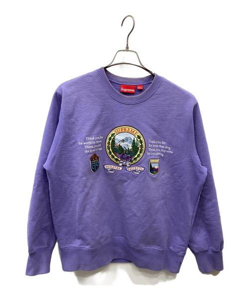 SUPREME（シュプリーム）Supreme (シュプリーム) 19AW Mountain Crewneck Sweatshirt パープル サイズ:Mの古着・服飾アイテム
