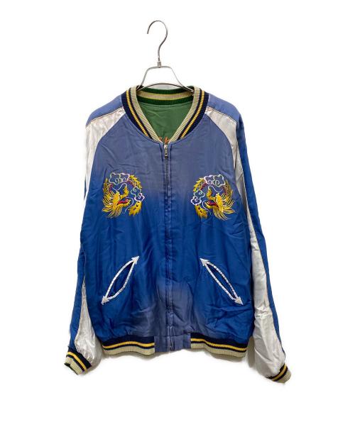 テーラー東洋（テーラートウヨウ）テーラー東洋 (テーラートウヨウ) Early 1950s Style Acetate Souvenir Jacket ネイビー×グリーン サイズ:XLの古着・服飾アイテム