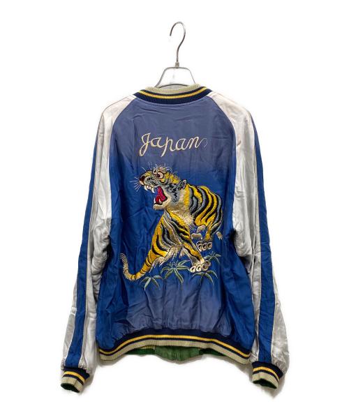 テーラー東洋（テーラートウヨウ）テーラー東洋 (テーラートウヨウ) Early 1950s Style Acetate Souvenir Jacket ネイビー×グリーン サイズ:XLの古着・服飾アイテム