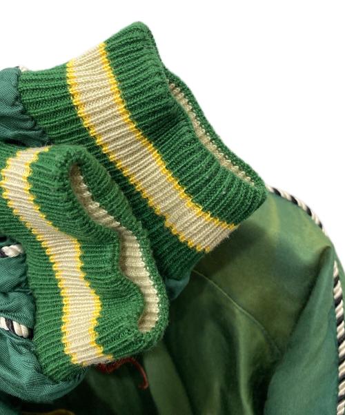 テーラー東洋（テーラートウヨウ）テーラー東洋 (テーラートウヨウ) Early 1950s Style Acetate Souvenir Jacket ネイビー×グリーン サイズ:XLの古着・服飾アイテム