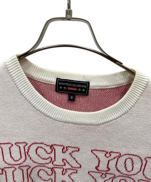 SUPREME（シュプリーム）Supreme (シュプリーム) Hysteric Glamour (ヒステリックグラマー) 17aw fuck you sweater ホワイト サイズ:Sの古着・服飾アイテム