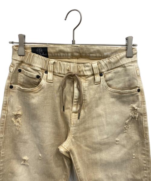 SURT（サート）SURT (サート) ダメージ加工イージーデニムパンツ ベージュ サイズ:Ｓの古着・服飾アイテム