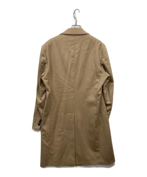 LARDINI（ラルディーニ）LARDINI (ラルディーニ) ブートニエール付カシミヤチェスターコート ベージュ サイズ:48の古着・服飾アイテム