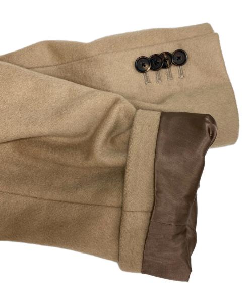 LARDINI（ラルディーニ）LARDINI (ラルディーニ) ブートニエール付カシミヤチェスターコート ベージュ サイズ:48の古着・服飾アイテム