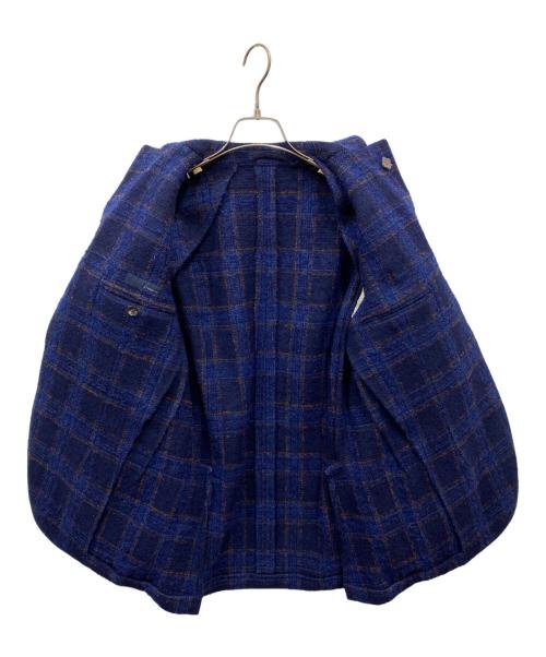 LARDINI（ラルディーニ）LARDINI (ラルディーニ) 大判チェック ツイード3Bテーラードジャケット ネイビー サイズ:46の古着・服飾アイテム