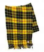 COMME des GARCONS HOMMEコムデギャルソン オム）の古着「チェックマフラー」｜イエロー×ブラック