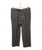 BERNARD ZINSベルナール ザンス）の古着「raspail ウールチェックパンツ」｜ブラック
