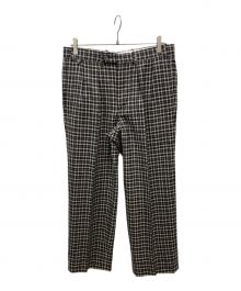 BERNARD ZINS（ベルナール ザンス）の古着「raspail ウールチェックパンツ」｜ブラック